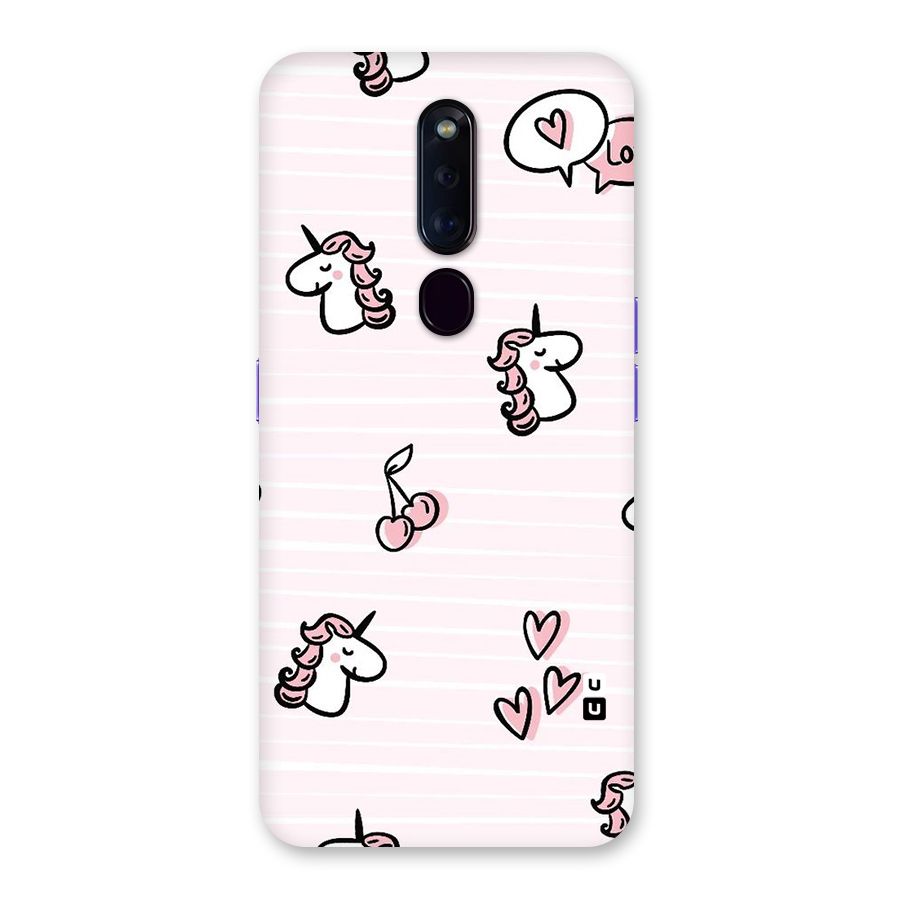 Strawberries And Unicorns Back Case for Oppo F11 Pro