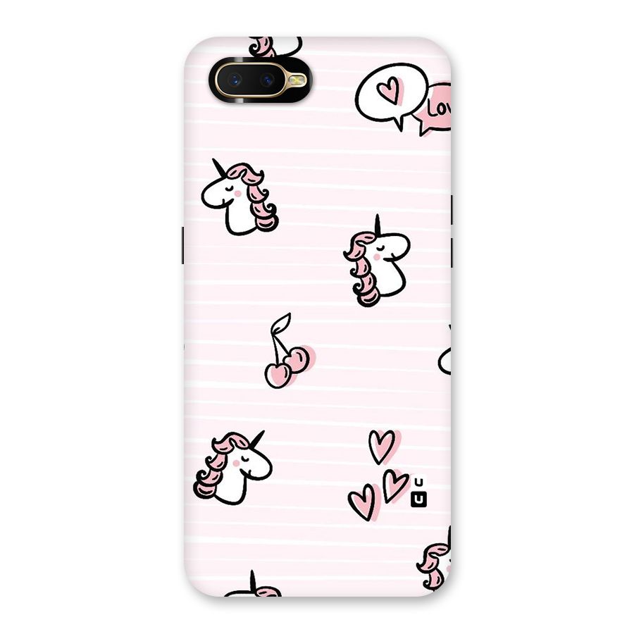 Strawberries And Unicorns Back Case for Oppo K1