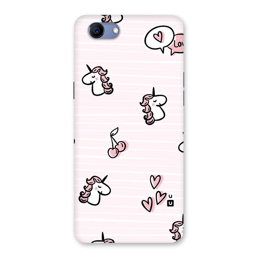 Strawberries And Unicorns Back Case for Oppo Realme 1