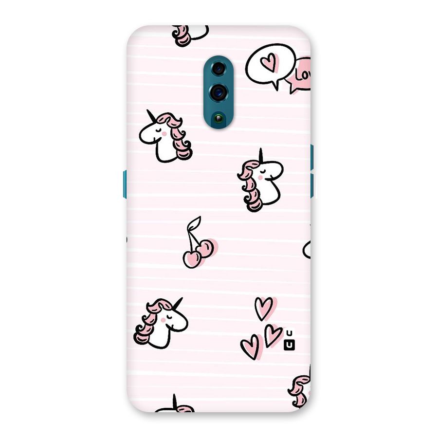 Strawberries And Unicorns Back Case for Oppo Reno