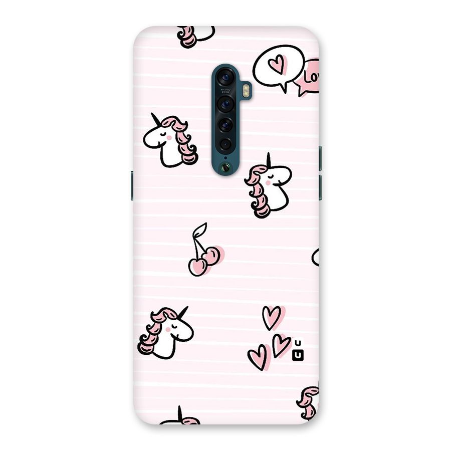 Strawberries And Unicorns Back Case for Oppo Reno2