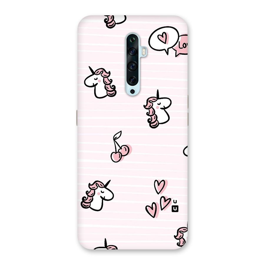Strawberries And Unicorns Back Case for Oppo Reno2 Z