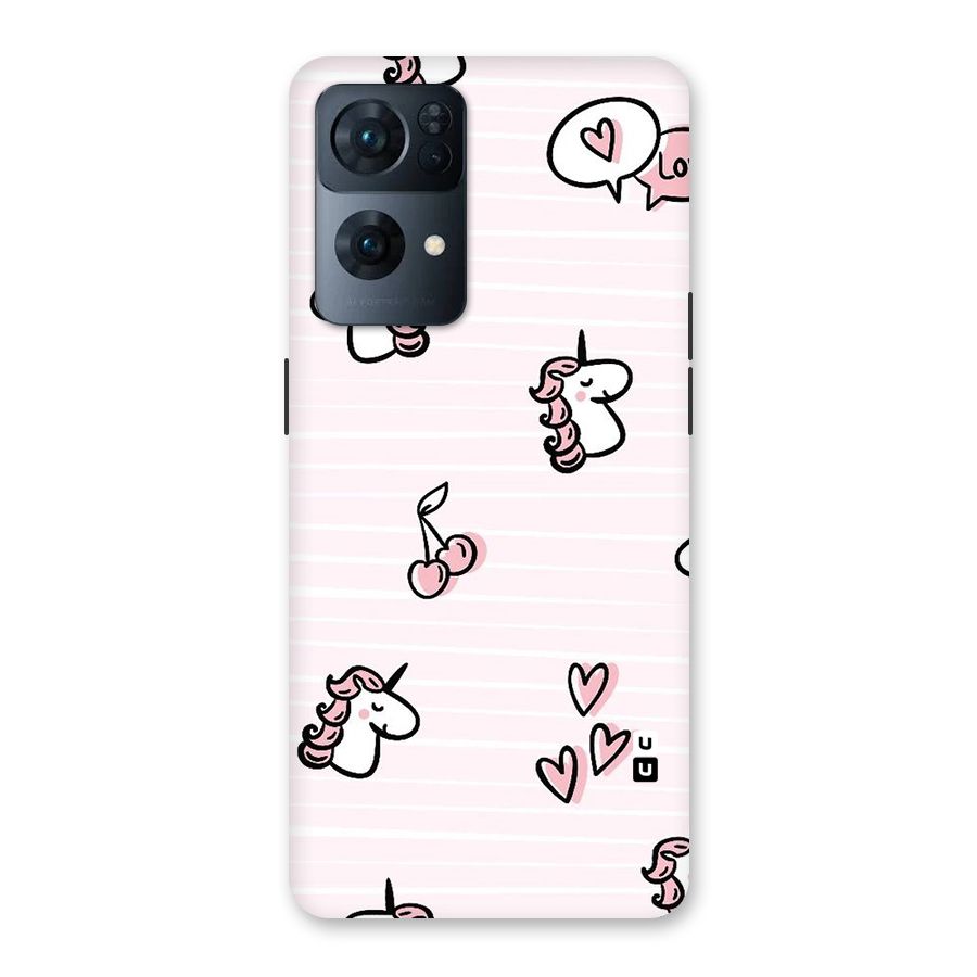 Strawberries And Unicorns Back Case for Oppo Reno7 Pro 5G