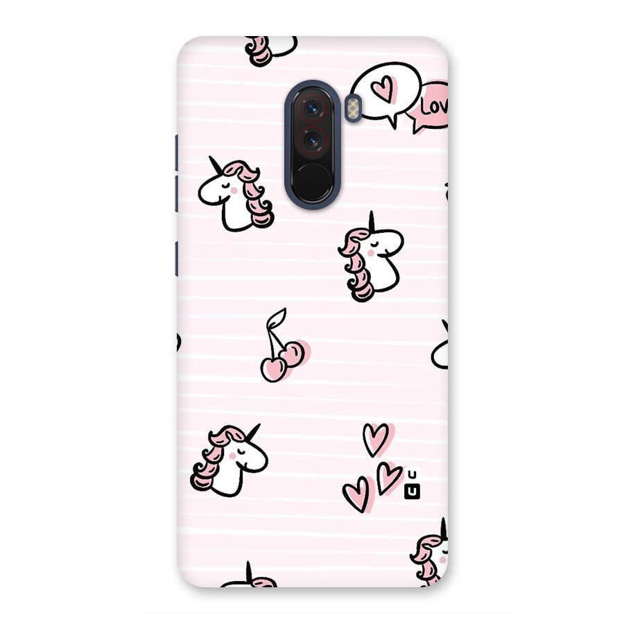 Strawberries And Unicorns Back Case for Poco F1