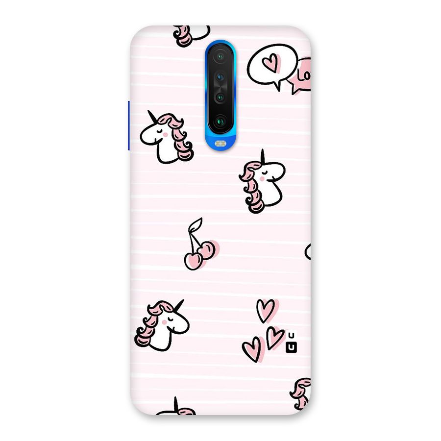 Strawberries And Unicorns Back Case for Poco X2