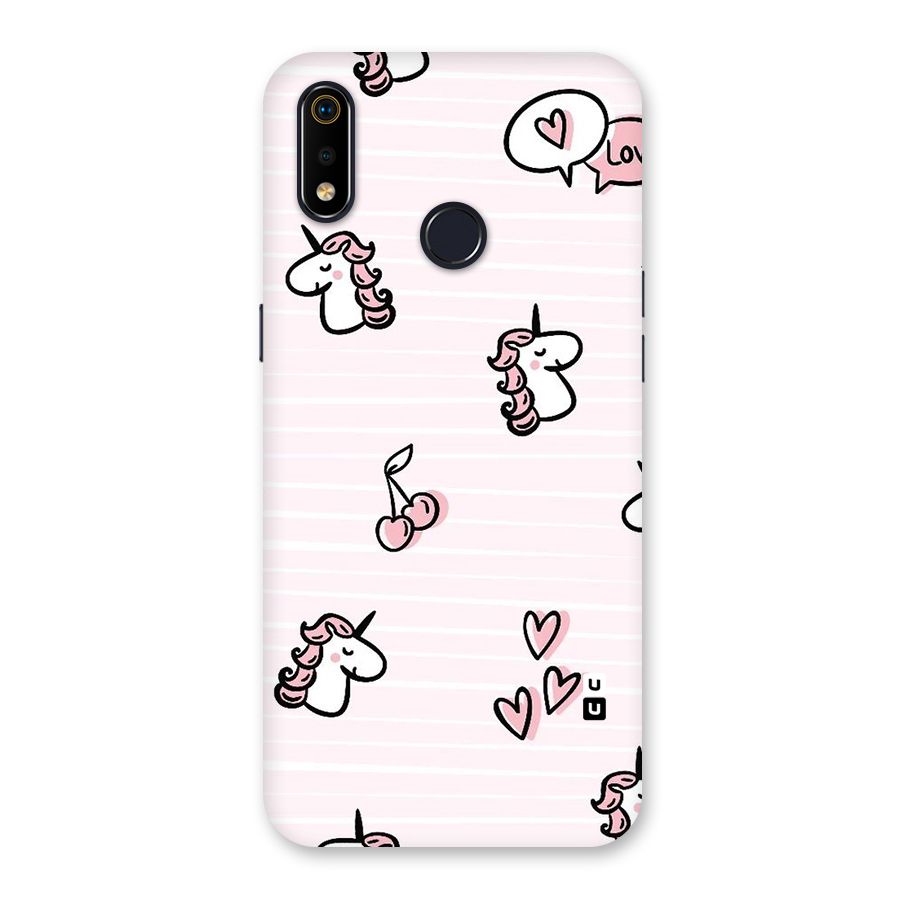 Strawberries And Unicorns Back Case for Realme 3i