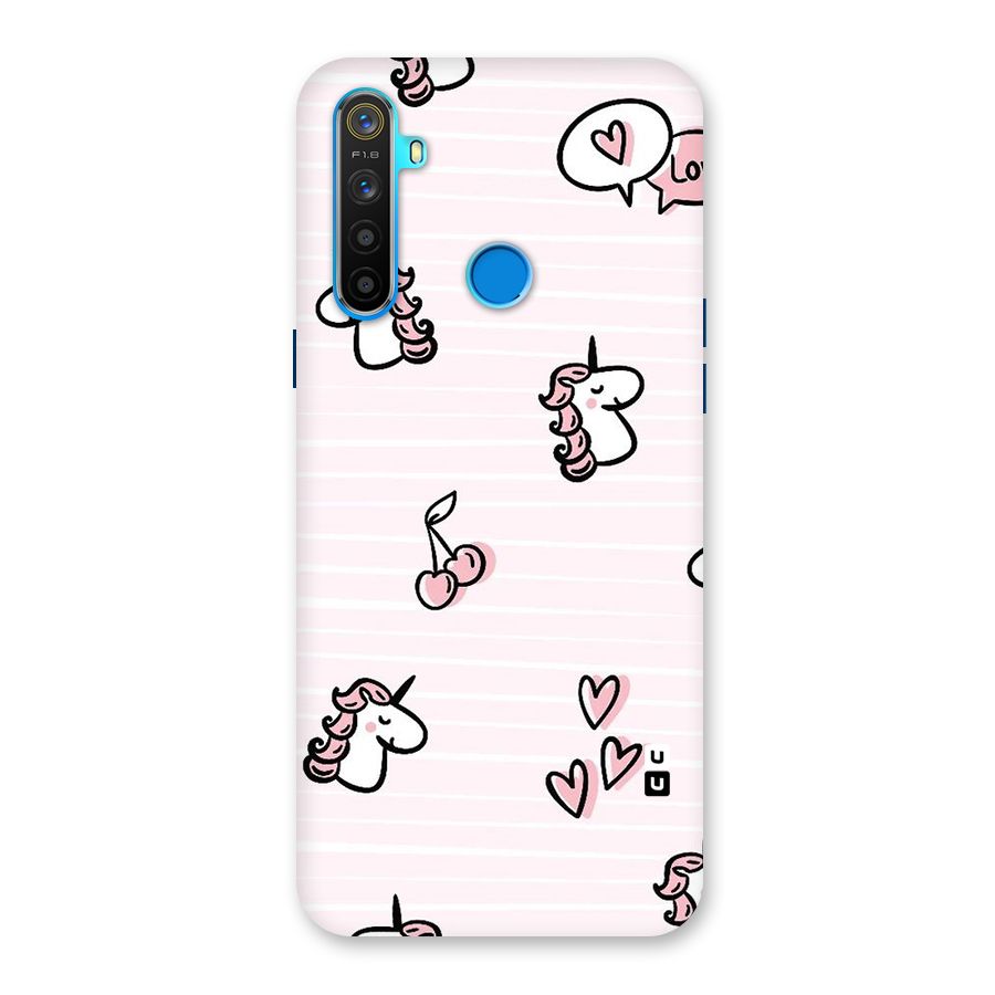 Strawberries And Unicorns Back Case for Realme 5s