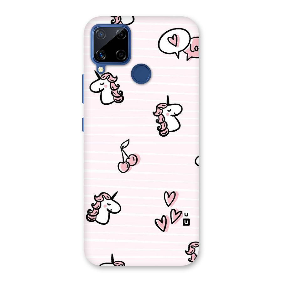 Strawberries And Unicorns Back Case for Realme C12