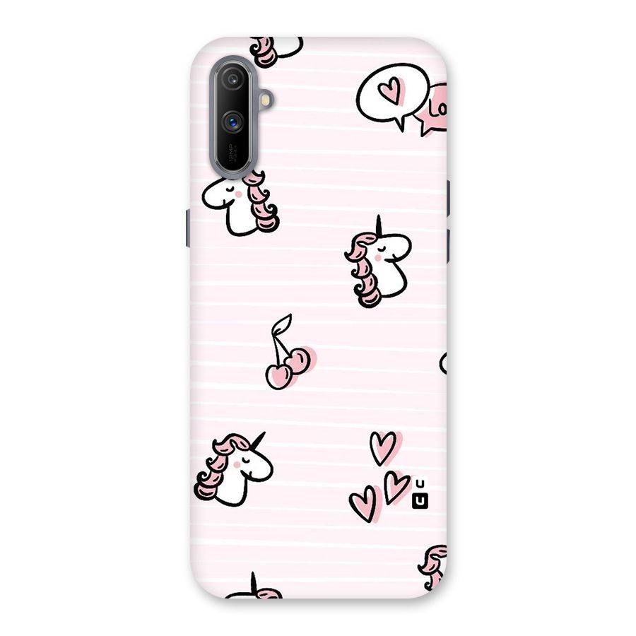 Strawberries And Unicorns Back Case for Realme C3