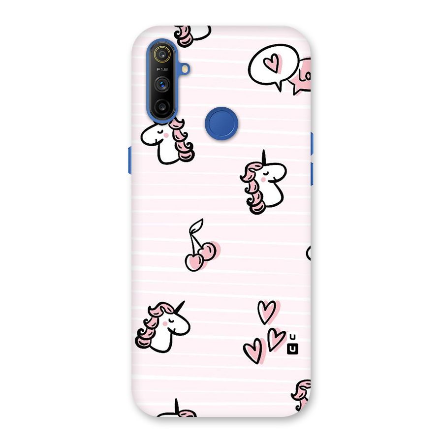 Strawberries And Unicorns Back Case for Realme Narzo 10A