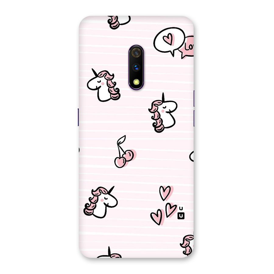 Strawberries And Unicorns Back Case for Realme X