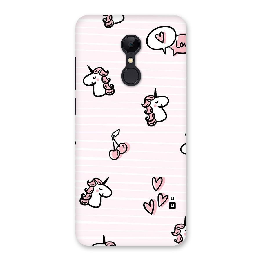 Strawberries And Unicorns Back Case for Redmi 5