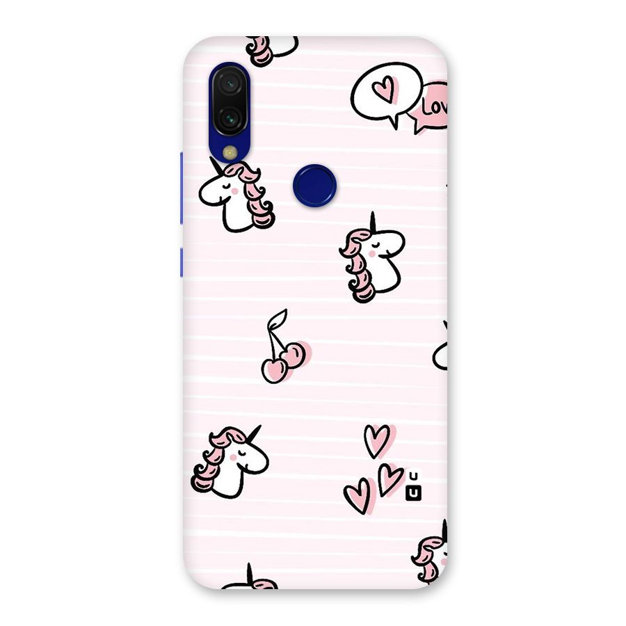 Strawberries And Unicorns Back Case for Redmi 7