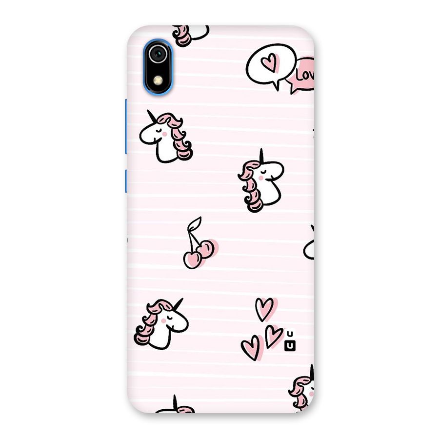 Strawberries And Unicorns Back Case for Redmi 7A