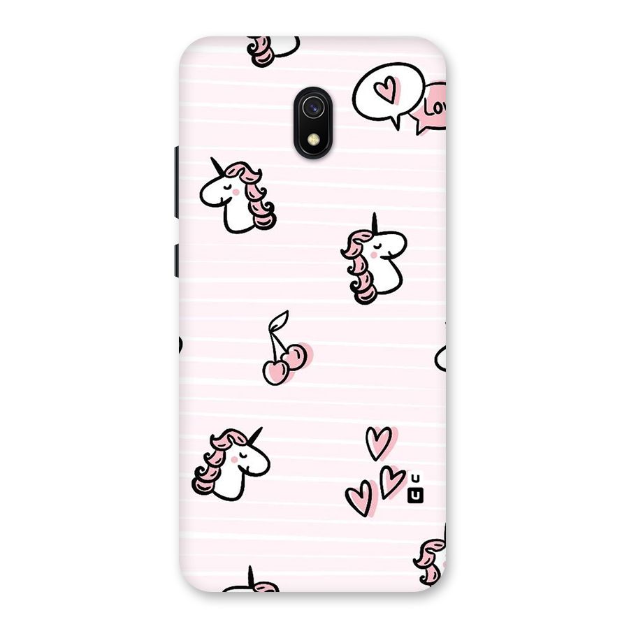 Strawberries And Unicorns Back Case for Redmi 8A