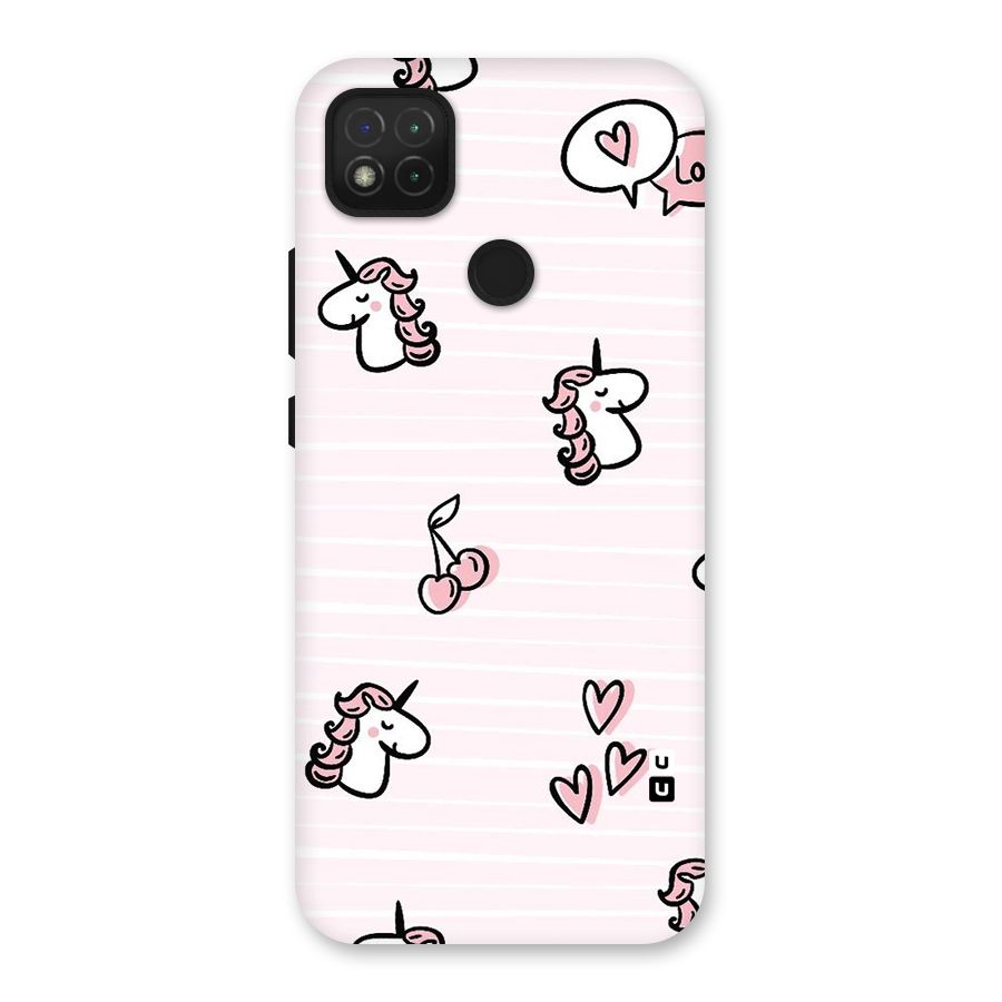 Strawberries And Unicorns Back Case for Redmi 9C