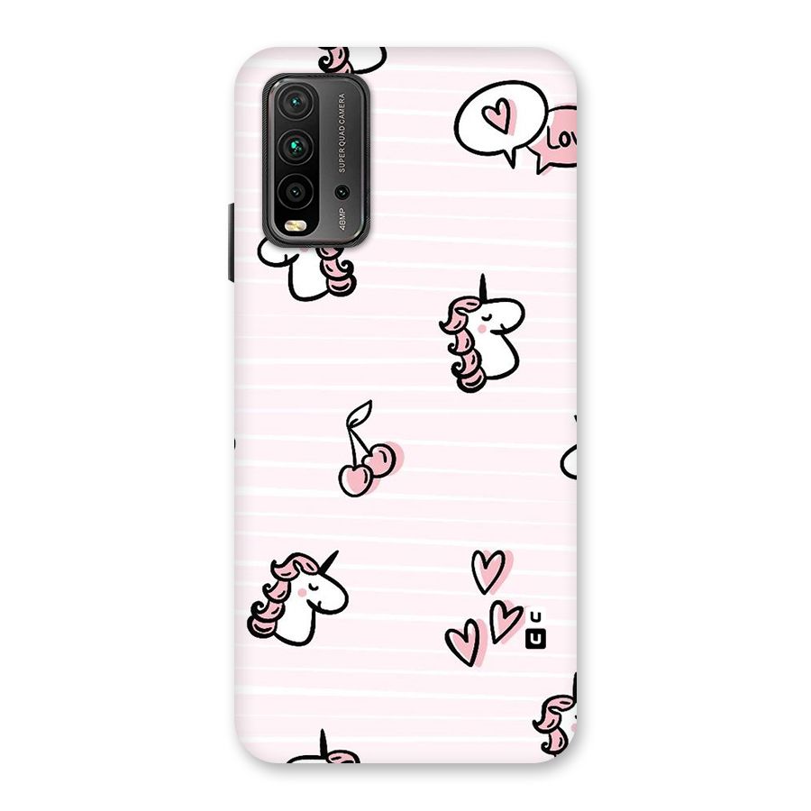 Strawberries And Unicorns Back Case for Redmi 9 Power
