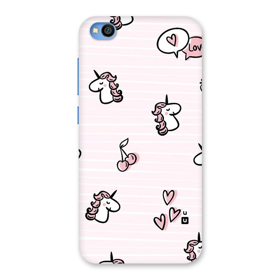 Strawberries And Unicorns Back Case for Redmi Go