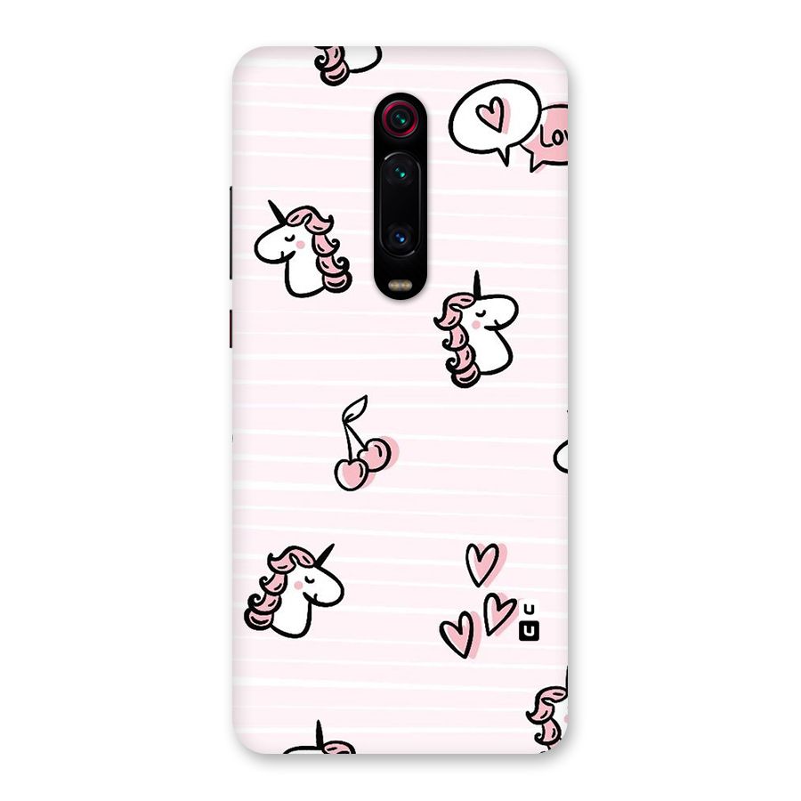 Strawberries And Unicorns Back Case for Redmi K20