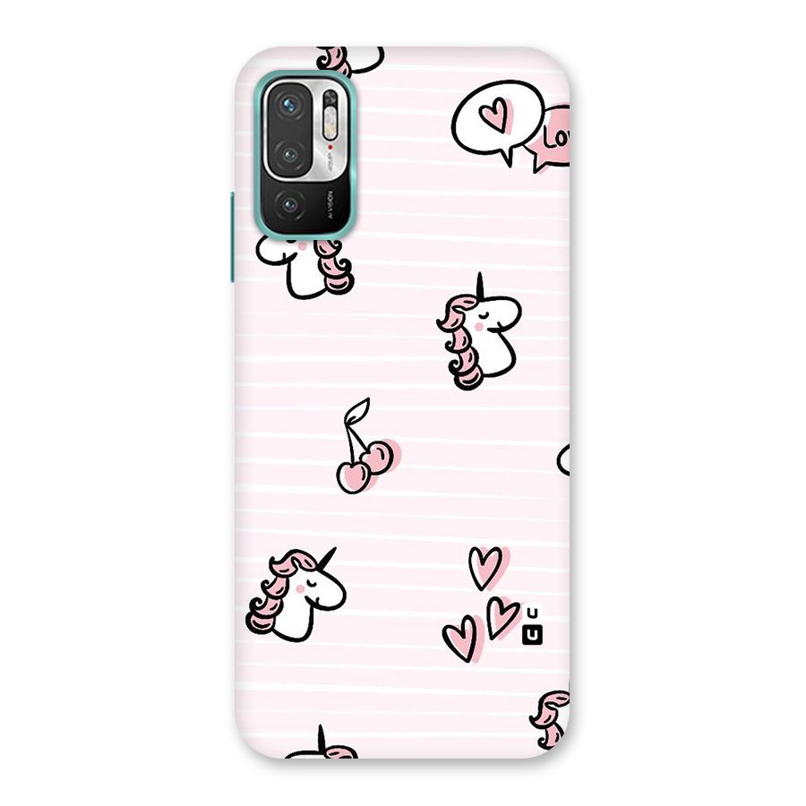 Strawberries And Unicorns Back Case for Redmi Note 10T 5G
