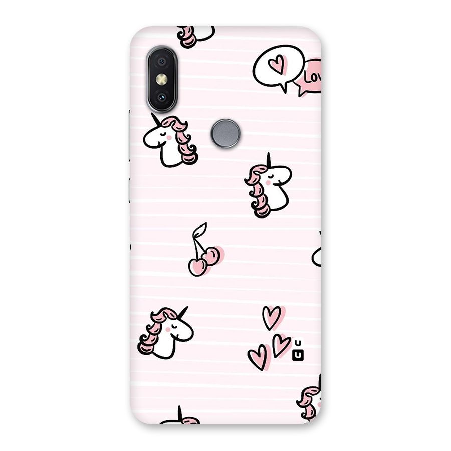 Strawberries And Unicorns Back Case for Redmi Y2
