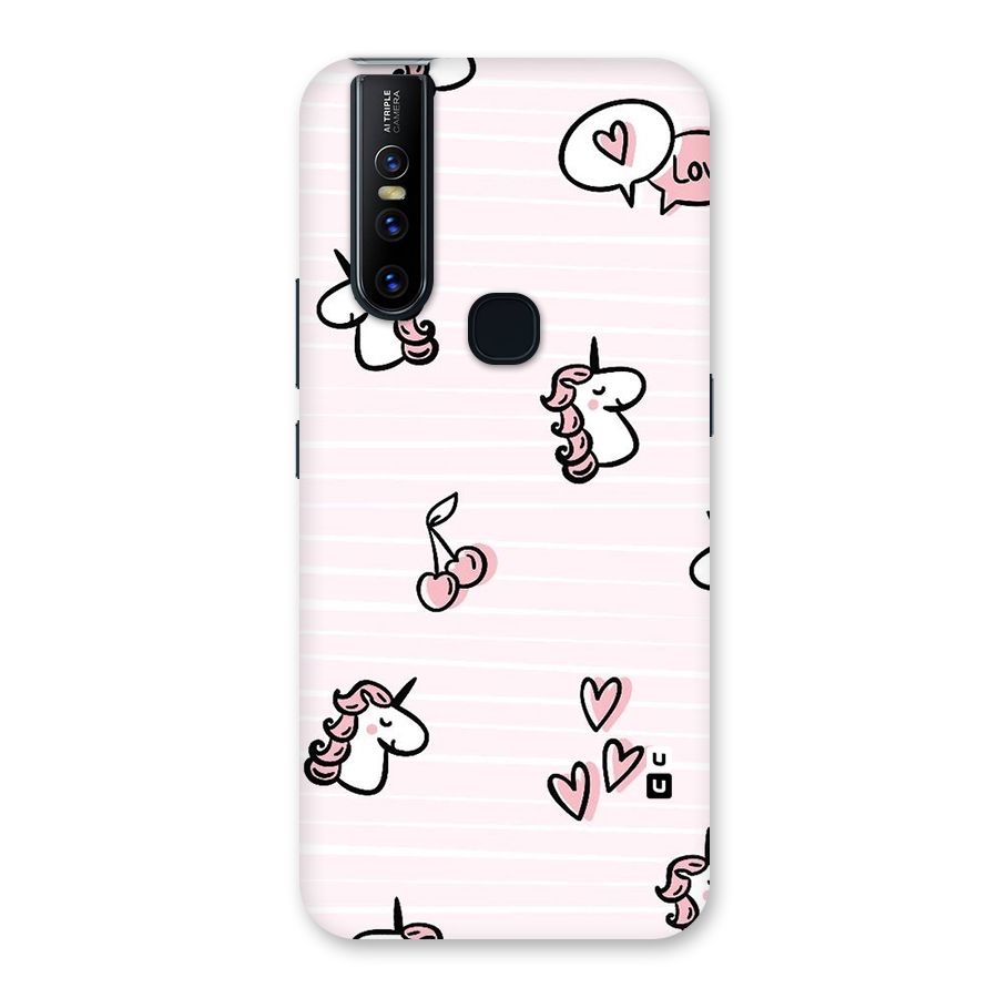 Strawberries And Unicorns Back Case for Vivo V15