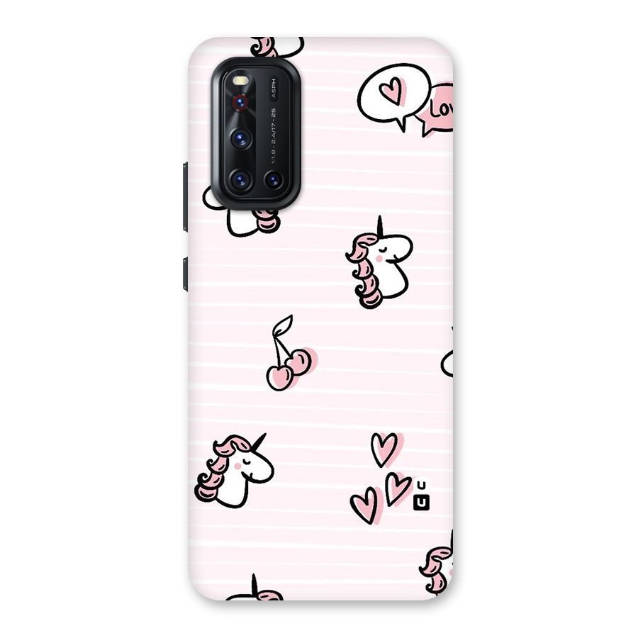 Strawberries And Unicorns Back Case for Vivo V19