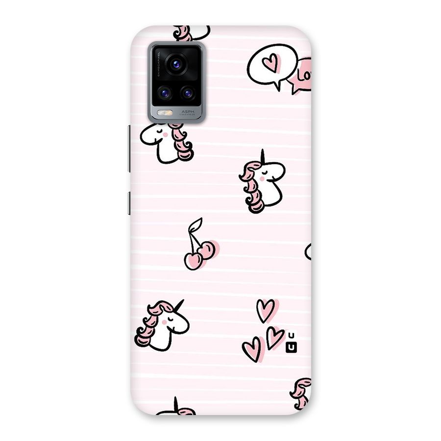 Strawberries And Unicorns Back Case for Vivo V20