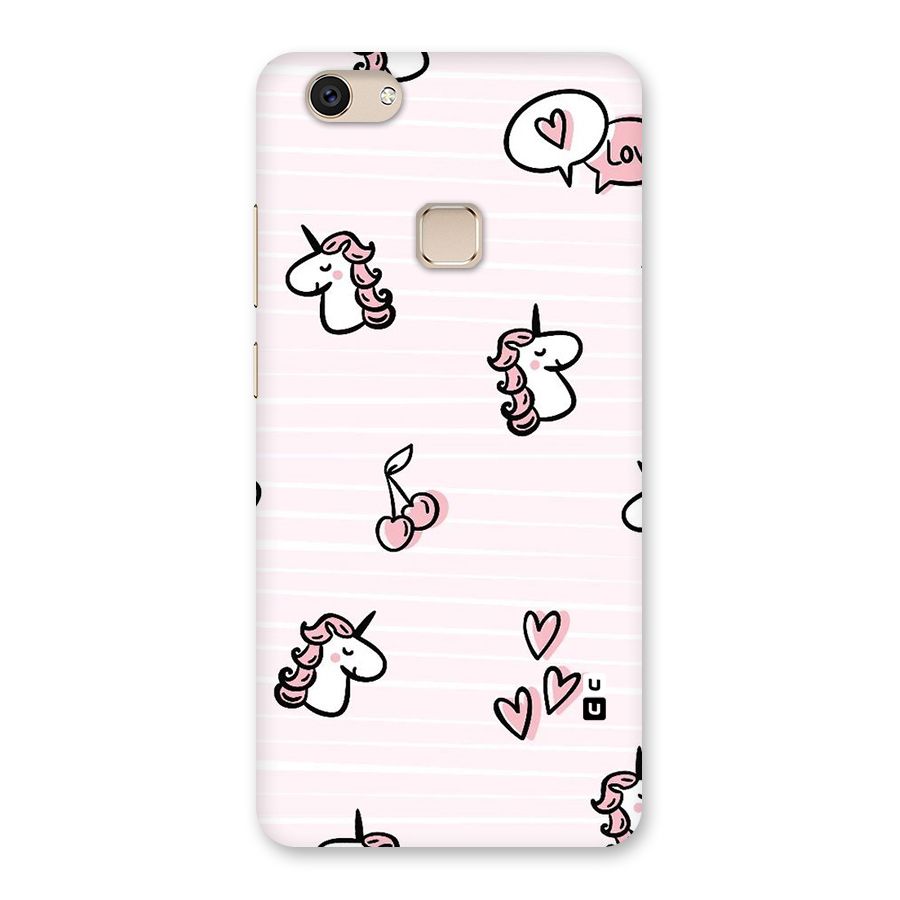 Strawberries And Unicorns Back Case for Vivo V7