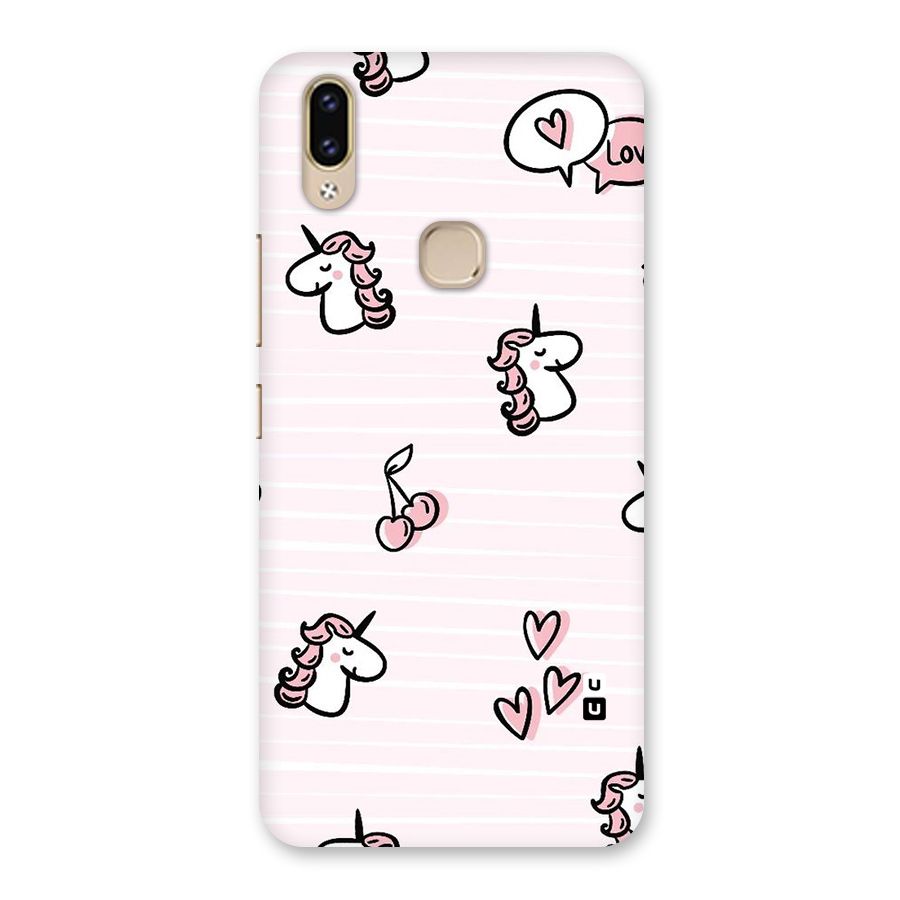 Strawberries And Unicorns Back Case for Vivo V9