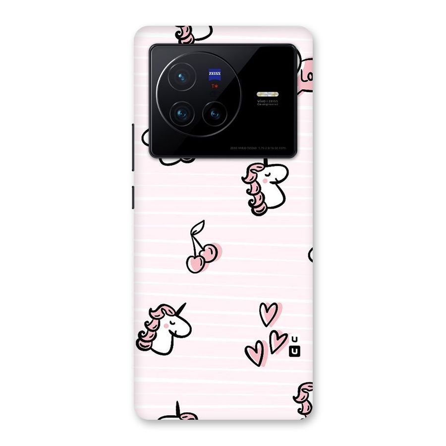 Strawberries And Unicorns Back Case for Vivo X80