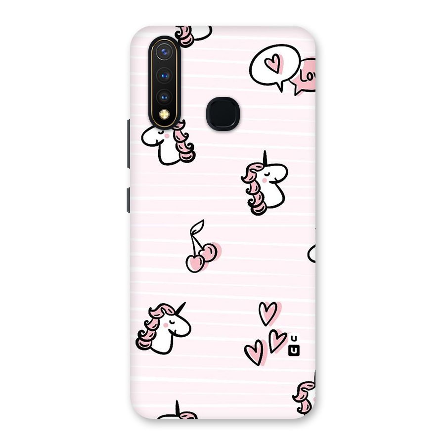 Strawberries And Unicorns Back Case for Vivo Y19