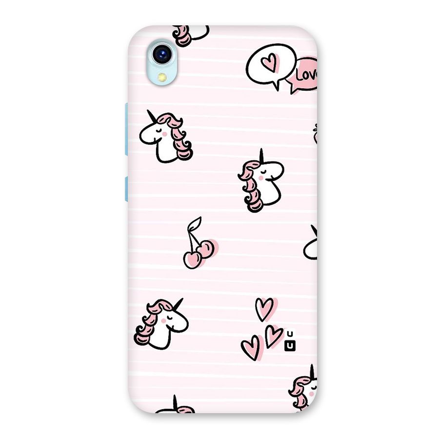 Strawberries And Unicorns Back Case for Vivo Y1s