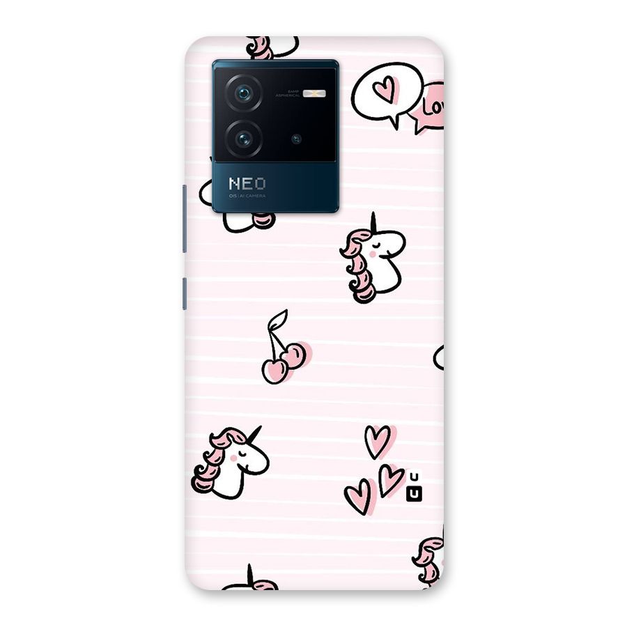Strawberries And Unicorns Back Case for Vivo iQOO Neo 6 5G