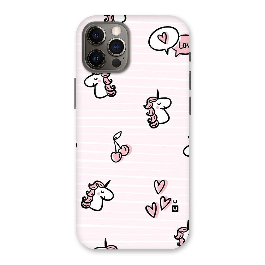 Strawberries And Unicorns Back Case for iPhone 12 Pro