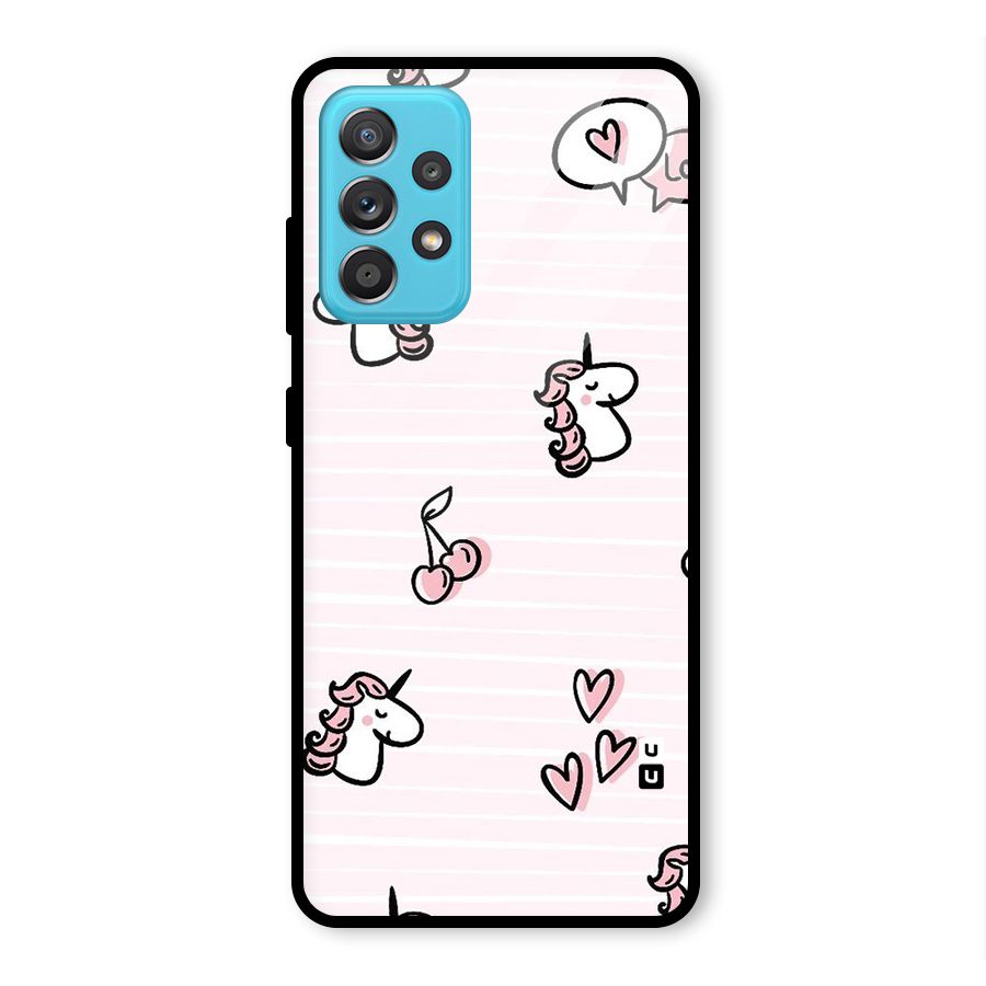 Strawberries And Unicorns Glass Back Case for Galaxy A52s 5G