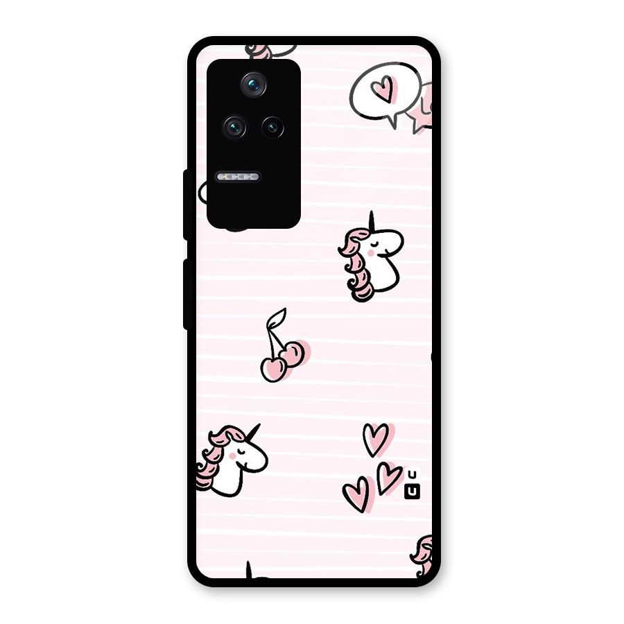 Strawberries And Unicorns Glass Back Case for Poco F4 5G