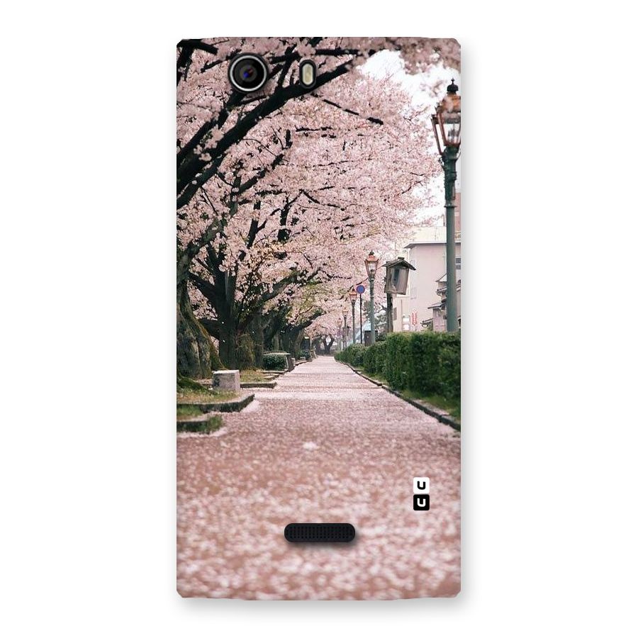 Street In Pink Flowers Back Case for Canvas Nitro 2 E311