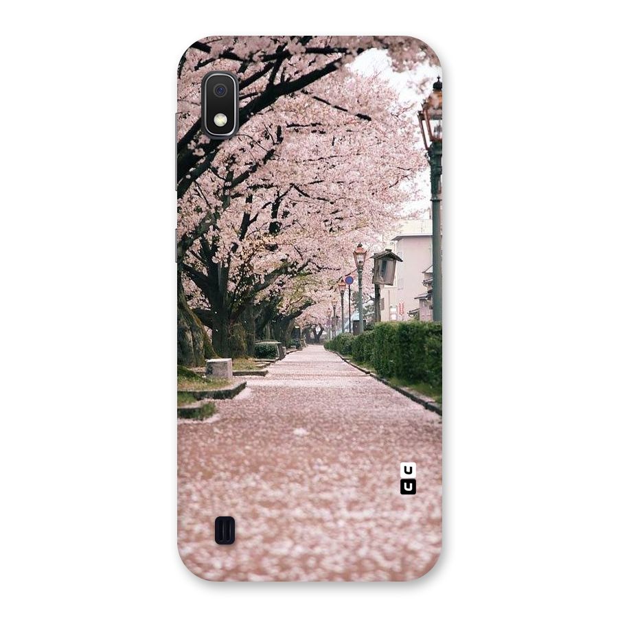 Street In Pink Flowers Back Case for Galaxy A10