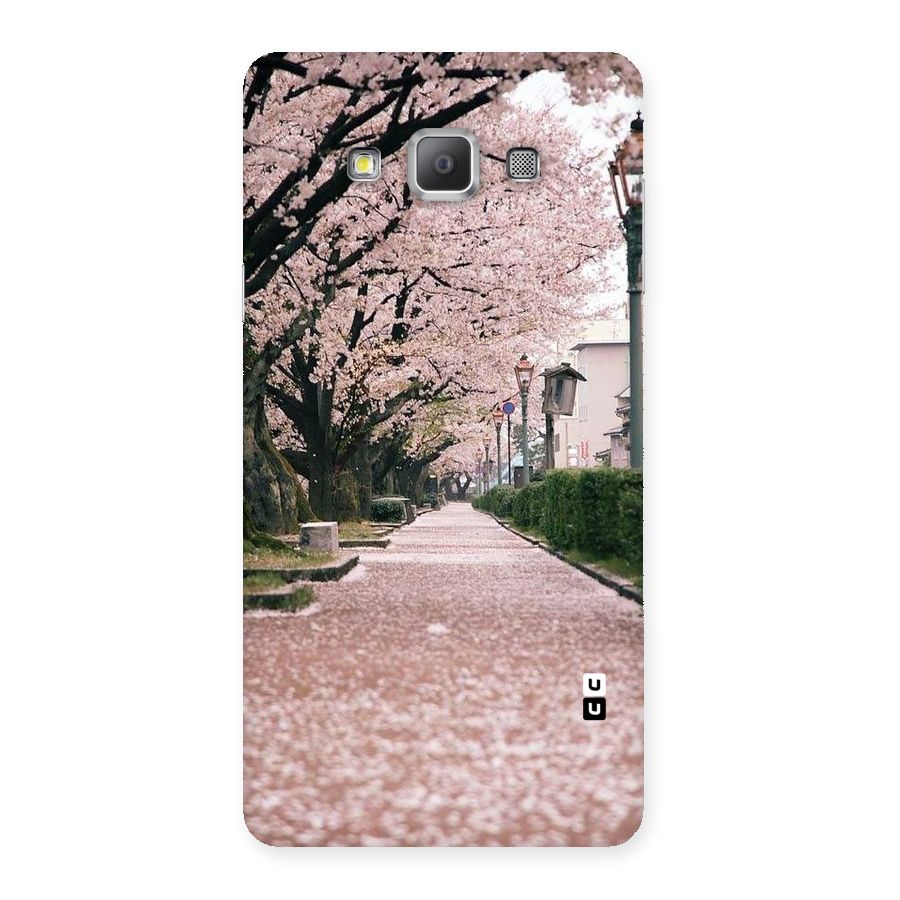Street In Pink Flowers Back Case for Galaxy A7