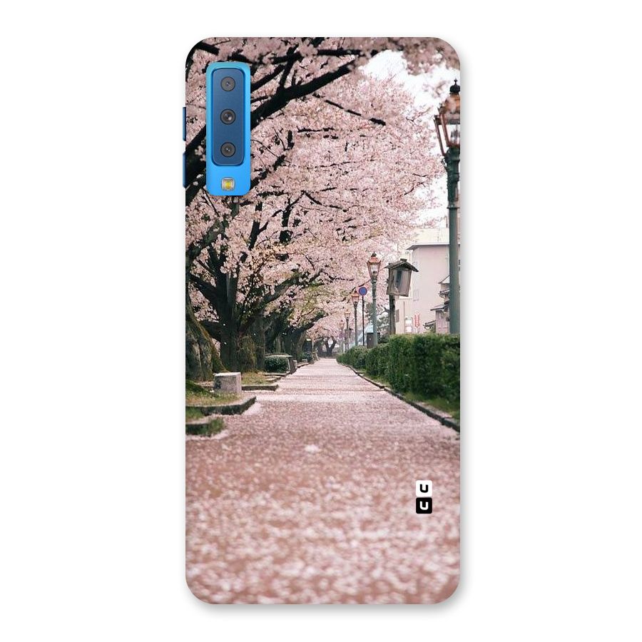 Street In Pink Flowers Back Case for Galaxy A7 (2018)