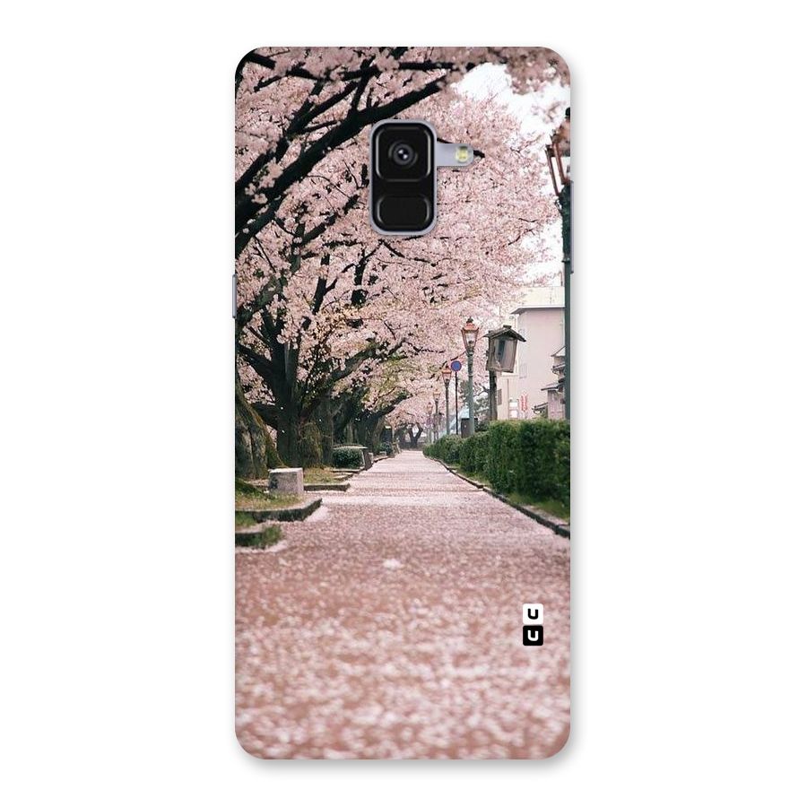 Street In Pink Flowers Back Case for Galaxy A8 Plus