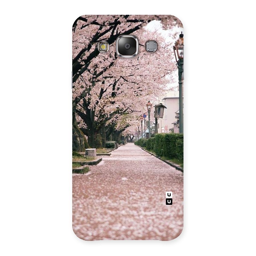 Street In Pink Flowers Back Case for Galaxy E7