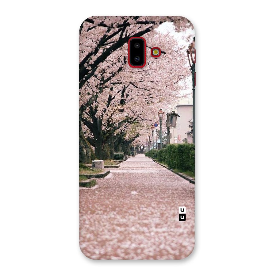 Street In Pink Flowers Back Case for Galaxy J6 Plus