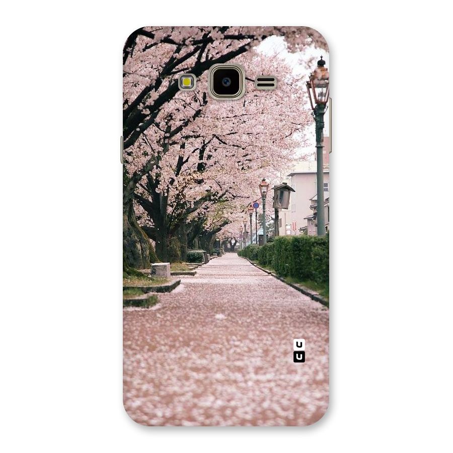 Street In Pink Flowers Back Case for Galaxy J7 Nxt