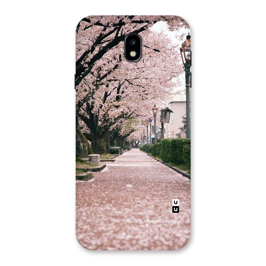 Street In Pink Flowers Back Case for Galaxy J7 Pro