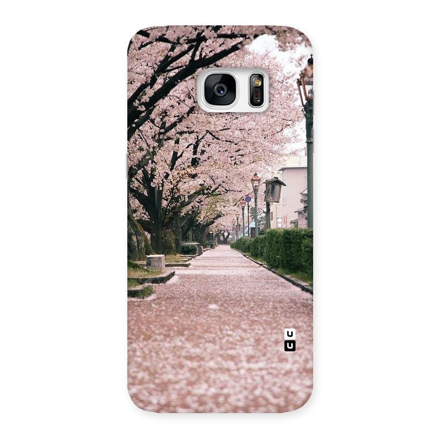Street In Pink Flowers Back Case for Galaxy S7 Edge