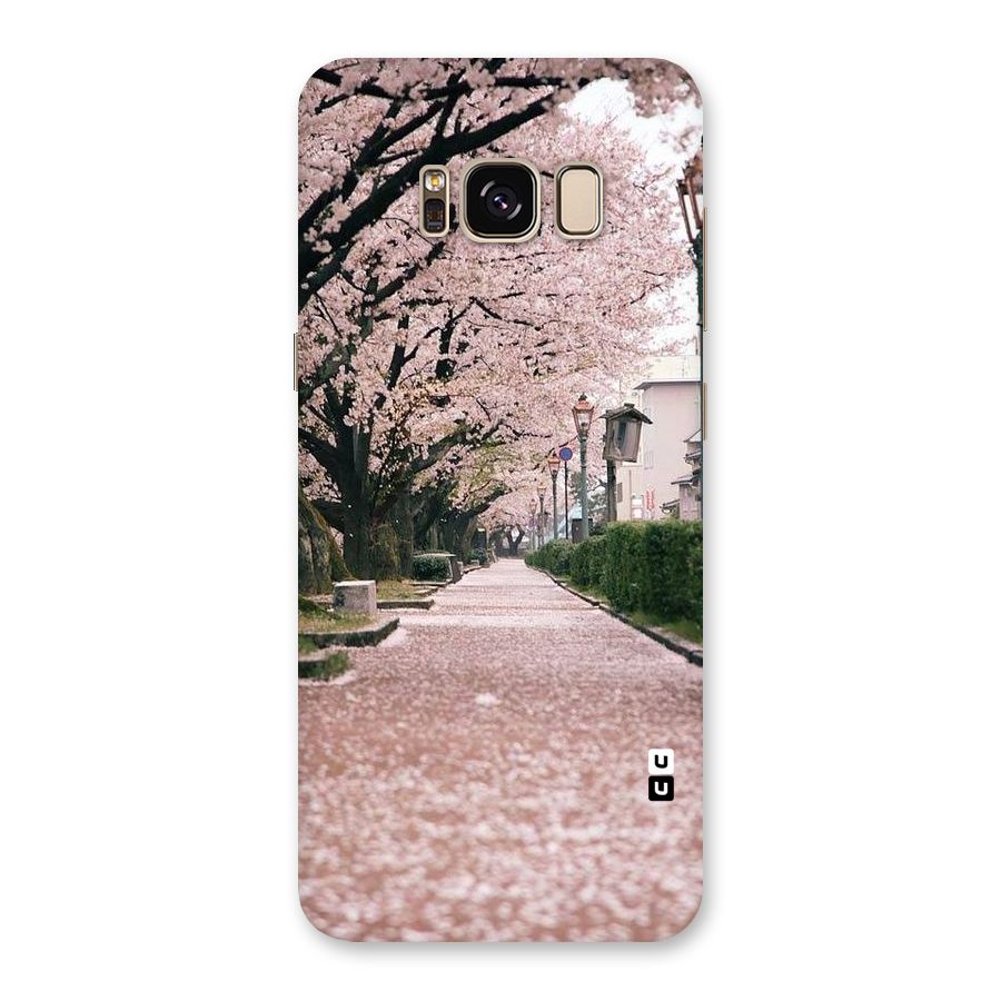 Street In Pink Flowers Back Case for Galaxy S8