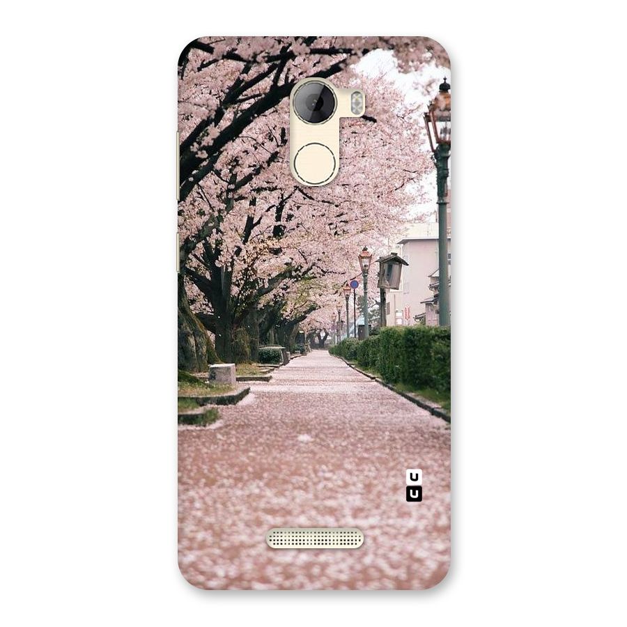 Street In Pink Flowers Back Case for Gionee A1 LIte