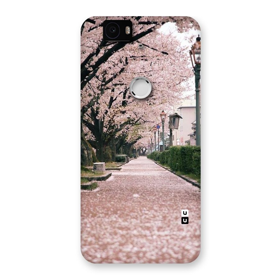 Street In Pink Flowers Back Case for Google Nexus-6P